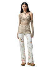 Hollow-Out Knitted Cropped Long-Sleeve Cover-Up - CHINASQUAD