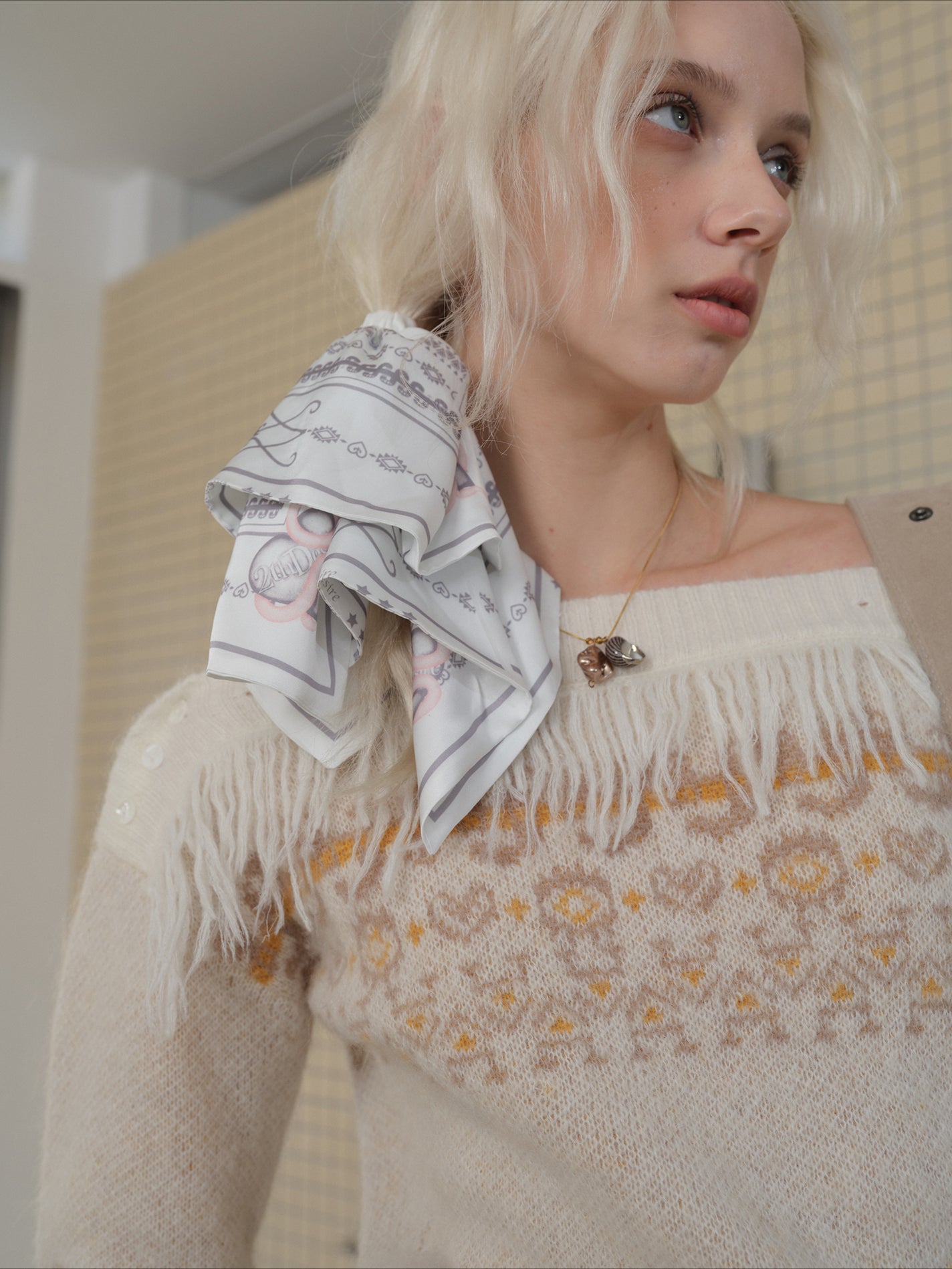 Snake Year Print Square Hair Scarf & Scrunchie - CHINASQUAD