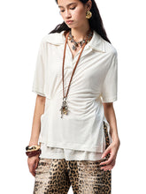 Oversized Fake Two-piece Polo Shirt - CHINASQUAD