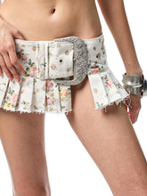 Floral Canvas Waistband Pleated Cummerbund - CHINASQUAD