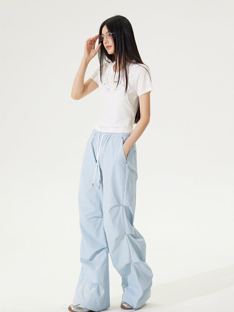 Fake Two-piece Cool Tie-front Regular Shoulder T-shirt - CHINASQUAD