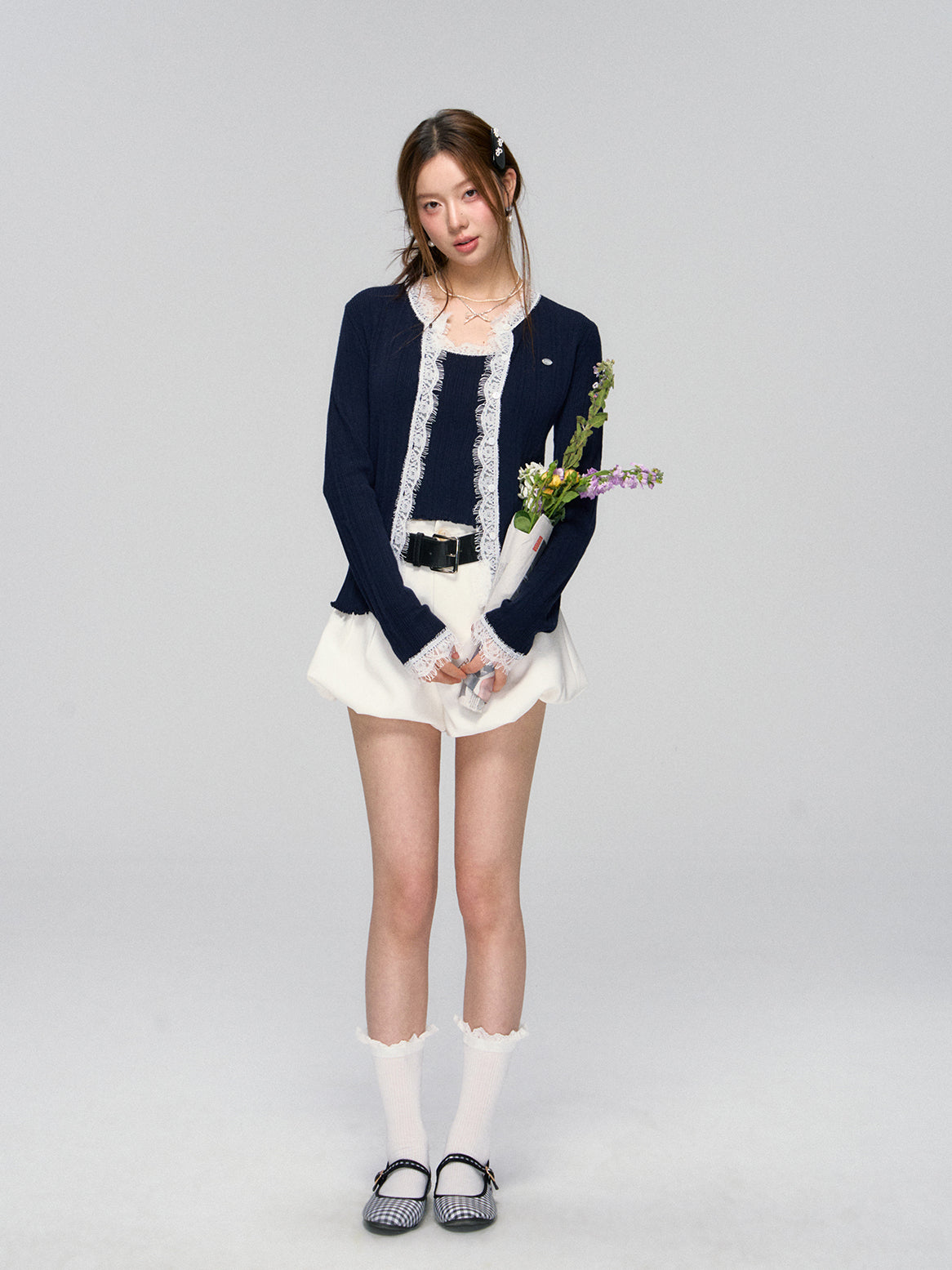 Lace Knit Cardigan Set - CHINASQUAD