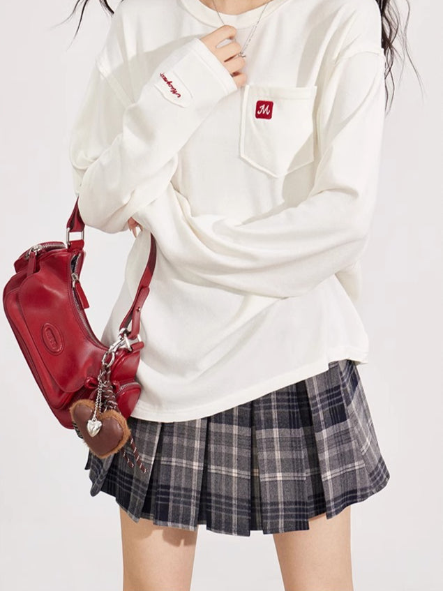 Embroidered Raw Edge T-shirt - CHINASQUAD