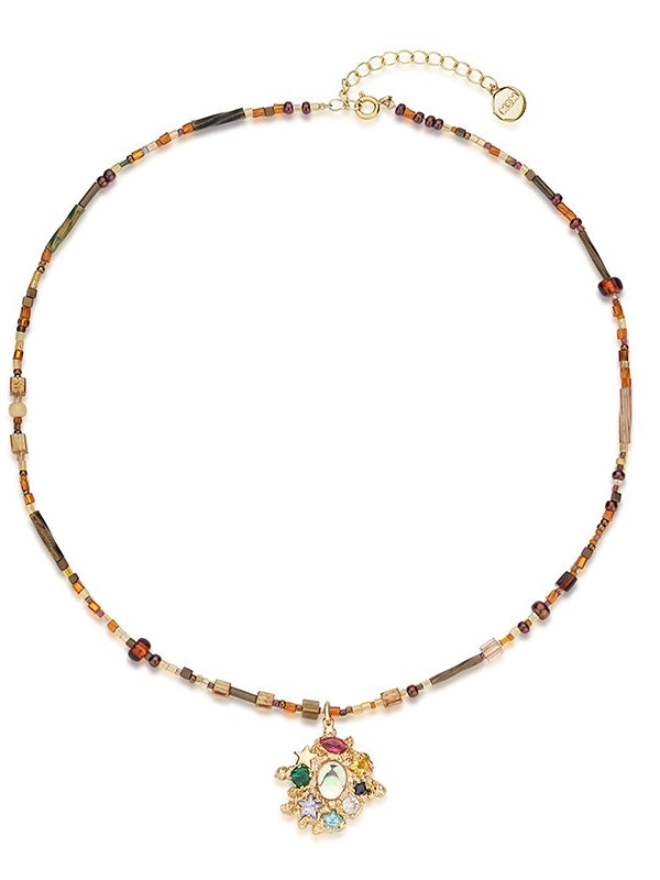 Summer Retro Dopamine Color Treasure Necklace - CHINASQUAD