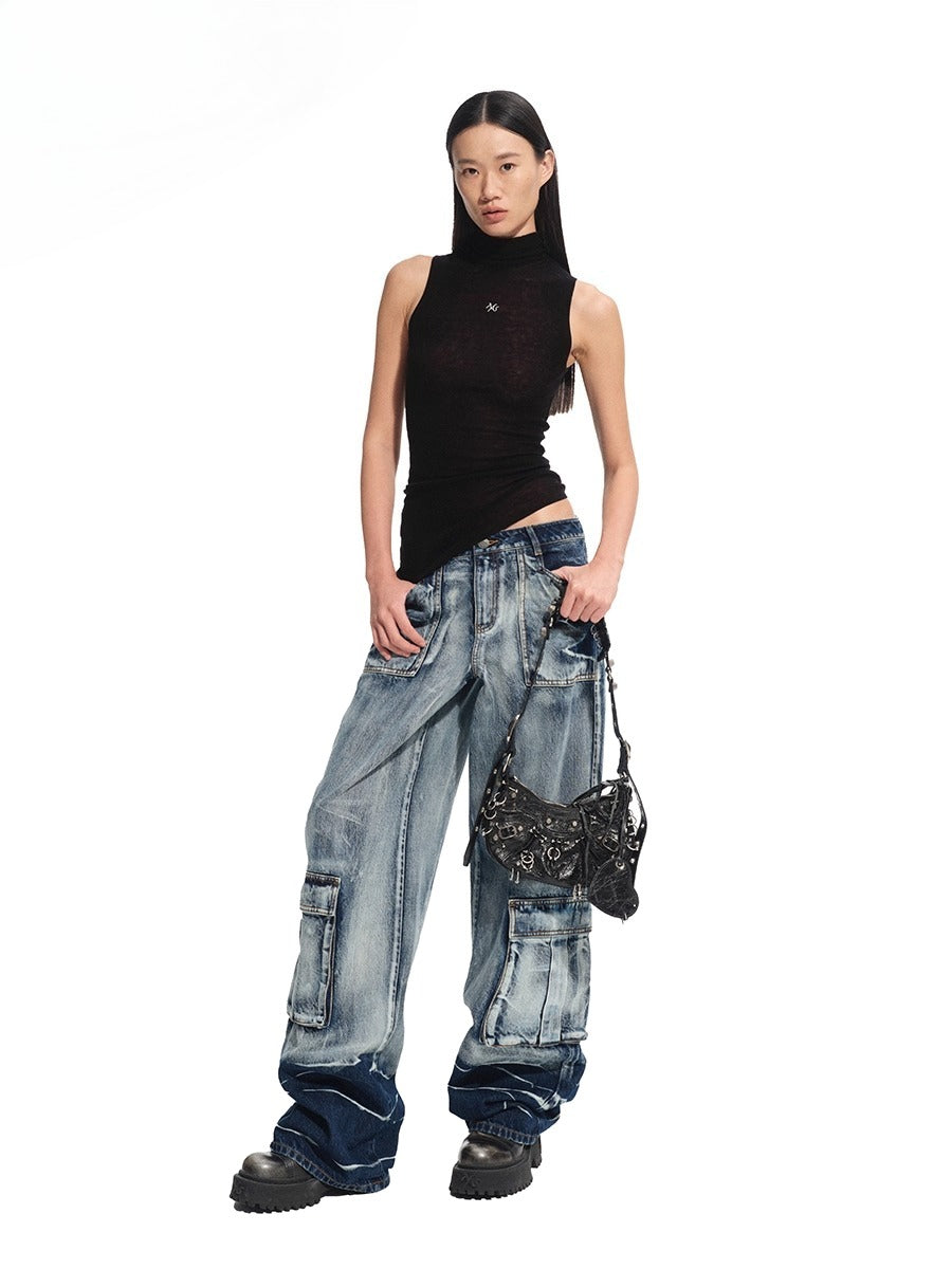 "Feria Series" Volcano Denim Loose Wide-leg Jeans - CHINASQUAD