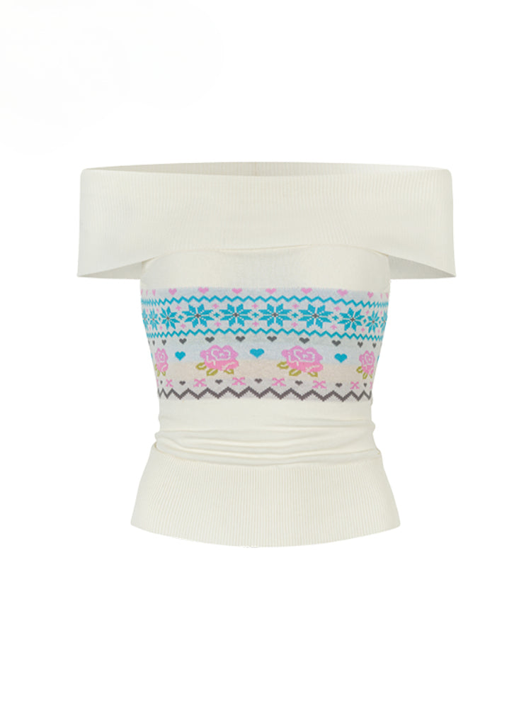 Floral Lace Off-Shoulder Vest - CHINASQUAD