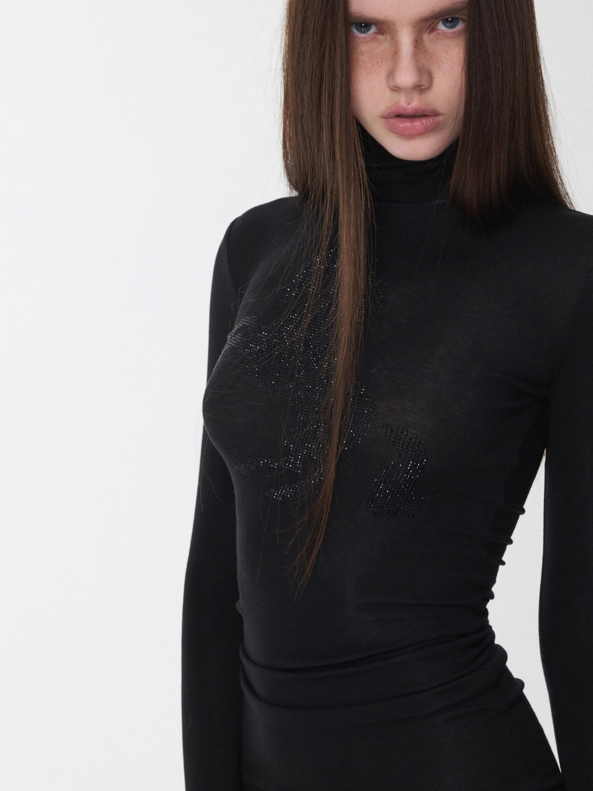 Crystal-Embellished Turtleneck