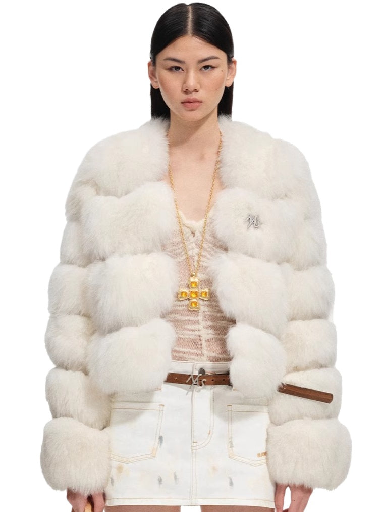 Polar Shearling Fox Fur Jacket