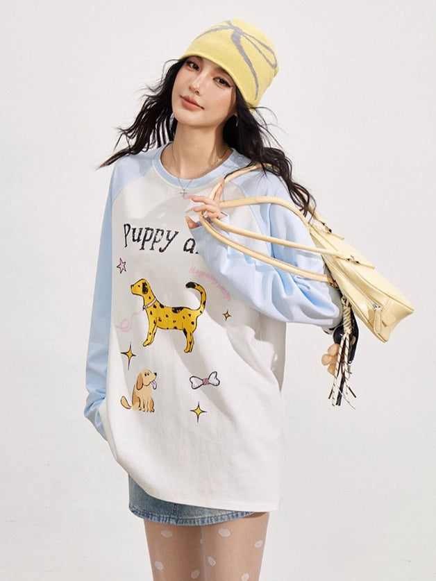 Dopamine Dog Print T-shirt