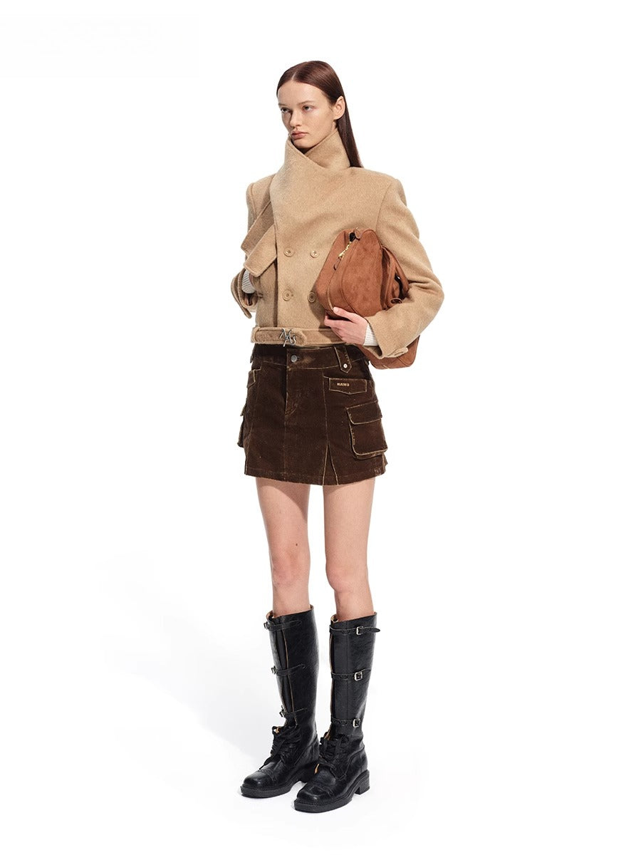 "Rose Series" Washed Denim Low-Rise Mini Skirt - CHINASQUAD