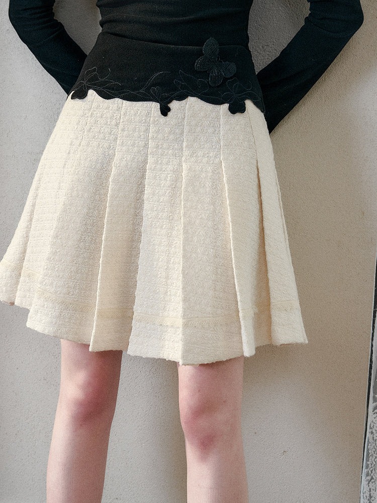 Galaxy Classic Wool Pleated Skirt Set - CHINASQUAD