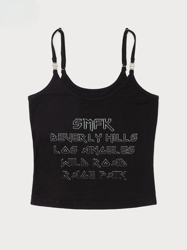Sleeveless Outer - wear Lettered Sports Top - CHINASQUAD