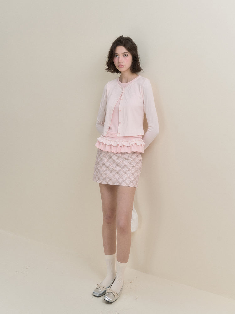 Fake Two-piece Ruffle Top - CHINASQUAD