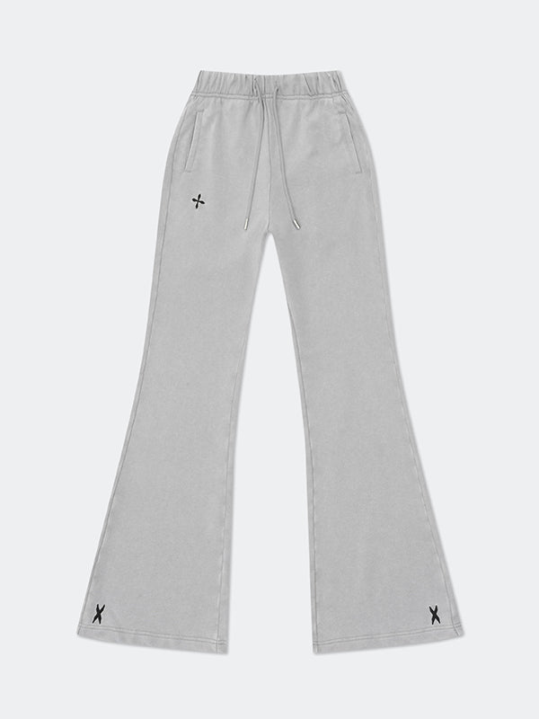 Gray & Black Classic Flare Sweatpants - CHINASQUAD