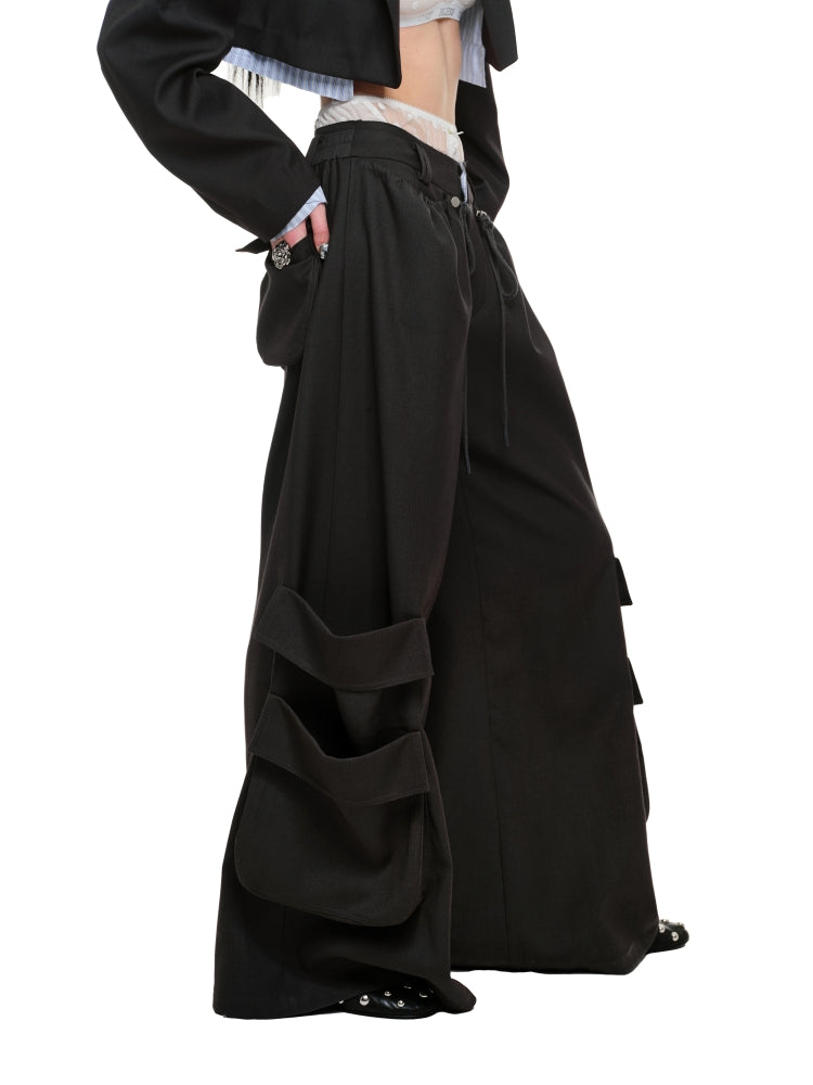 Oversized Utility Suit Pants - CHINASQUAD