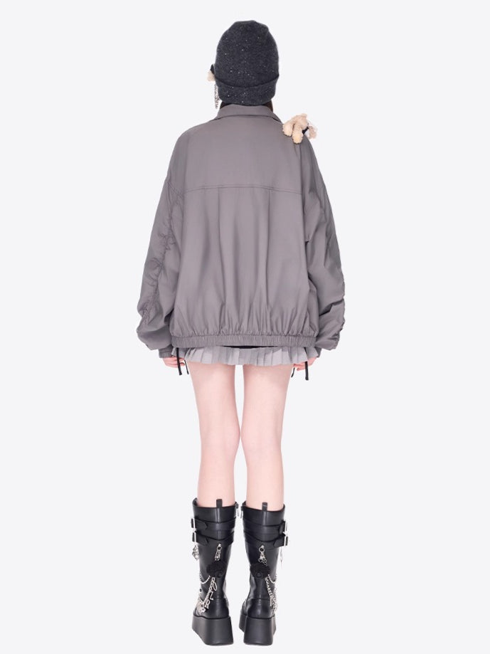 Bear Sheriff Retro Collar Track Jacket