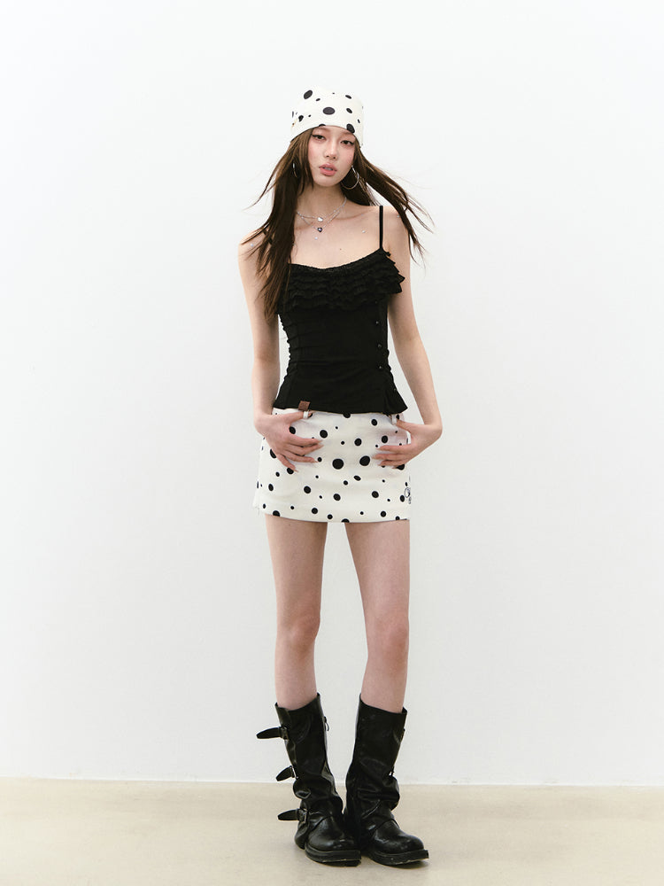 Multi-layer Neckline Waist-cinching Sling Vest - CHINASQUAD