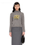 Gray & Brown Embroidered Knit Turtlenecks - CHINASQUAD