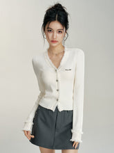 V-neck Frayed Knit Top - CHINASQUAD