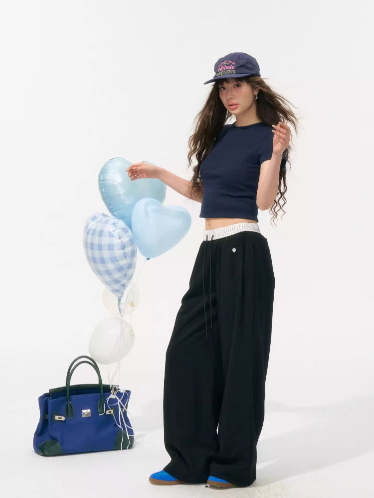 Tie-waist Drapey Airy Pants - CHINASQUAD