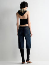 Ultra-Low Waist Straight-Leg Bermuda Jeans - CHINASQUAD