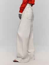 White Jeans Clear Stitching Wide-Leg Pants Jeans - CHINASQUAD