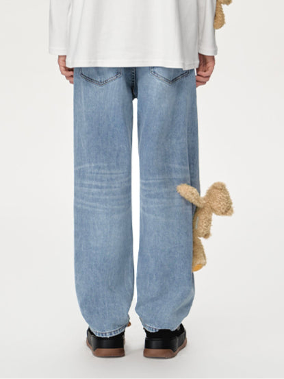 Bear Base Washed Jeans - CHINASQUAD