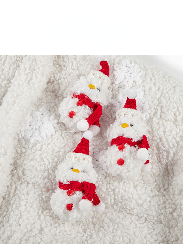 Christmas Snowman Bear Fleece Coat - CHINASQUAD