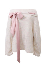 One-Shoulder Bow Tie Knitted Top - CHINASQUAD