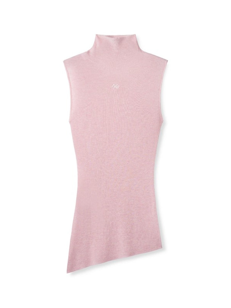 “Djembe Series” 100% Wool Asymmetric Hem Turtleneck T-shirt - CHINASQUAD