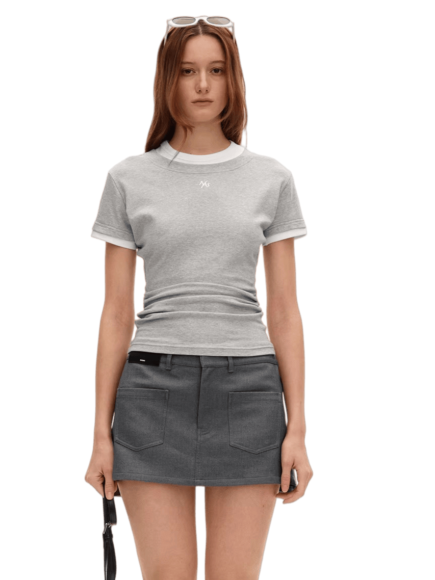 Classic Crest Layered Contrast Tee