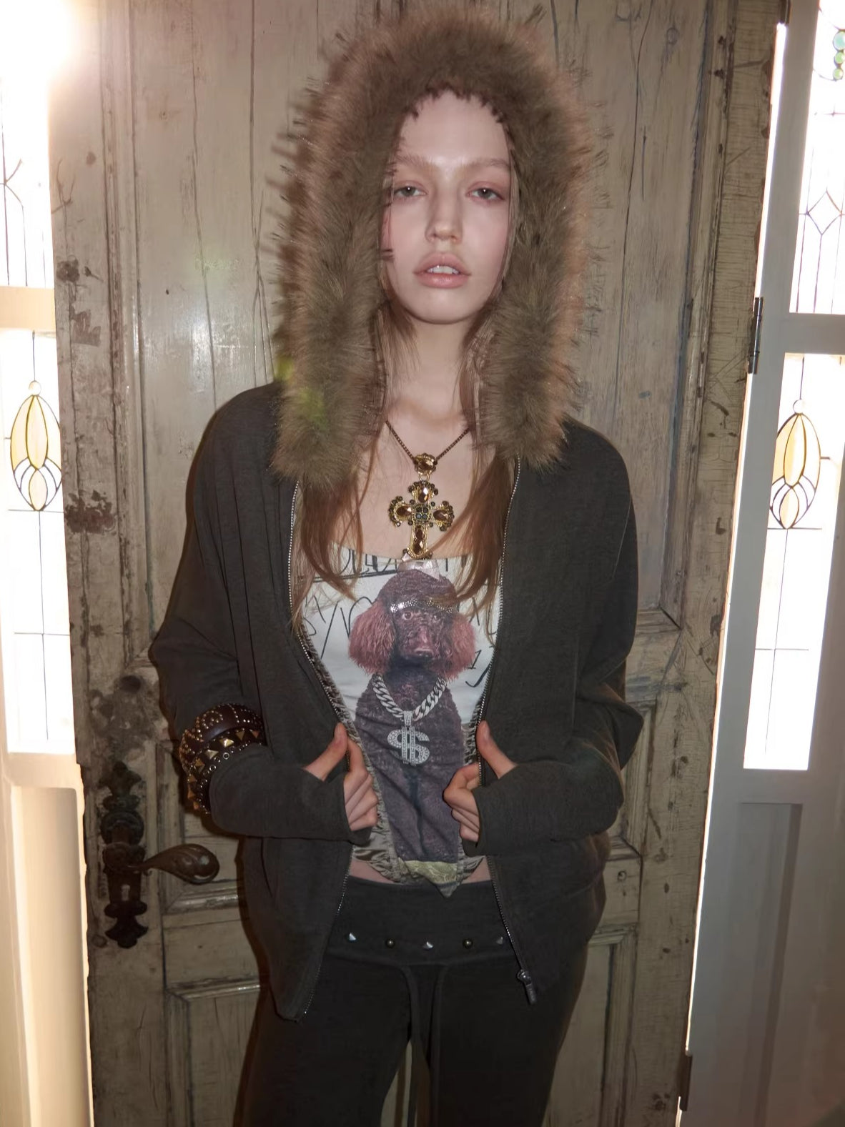 Batwing Hoodie & Drawstring Flared Pants Set