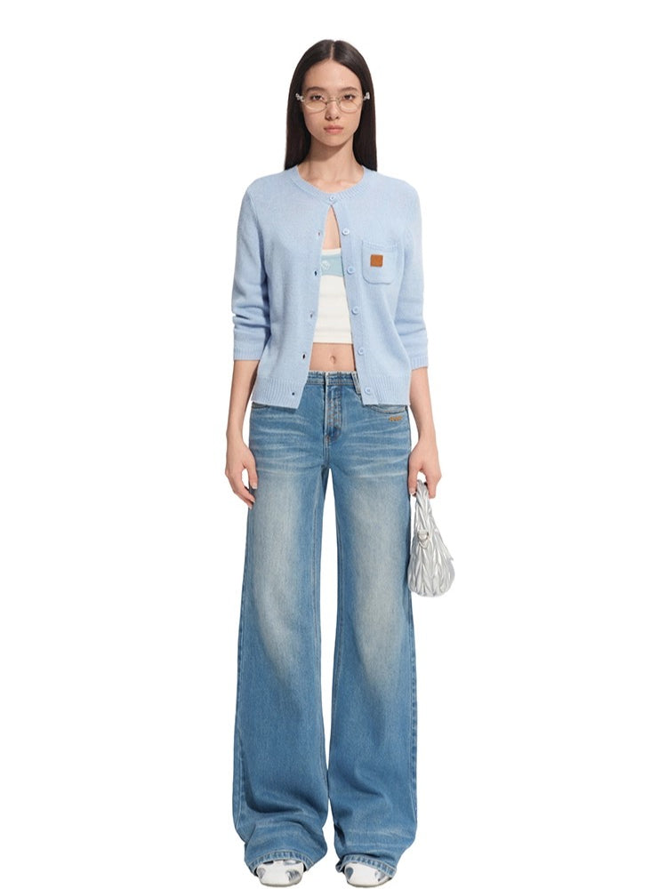 Natural Waist Fitted Straight Jeans - CHINASQUAD