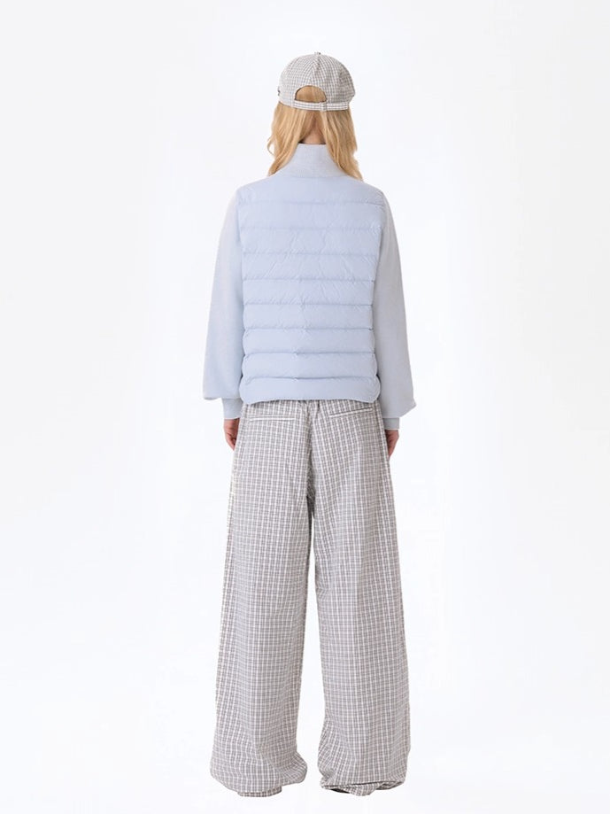 Knit Panel Plush Doll Down Jacket