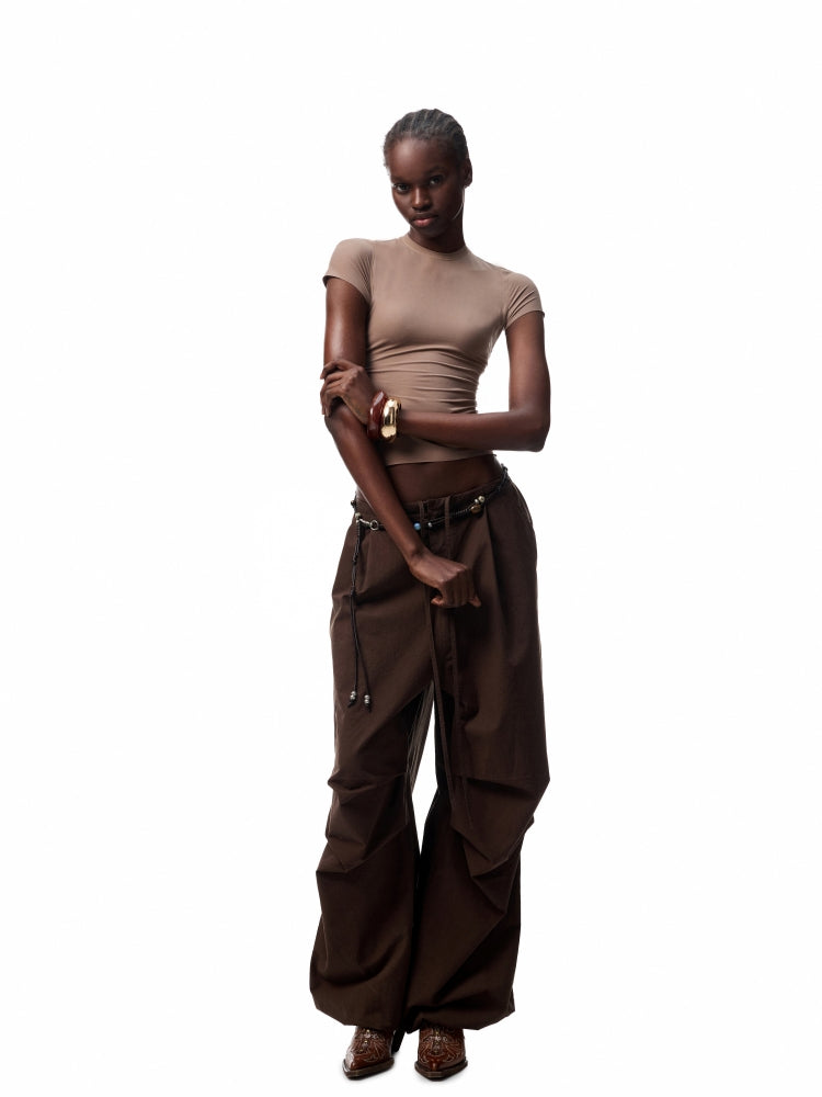 Basic Slim-Fit Solid-Color T-shirt - CHINASQUAD