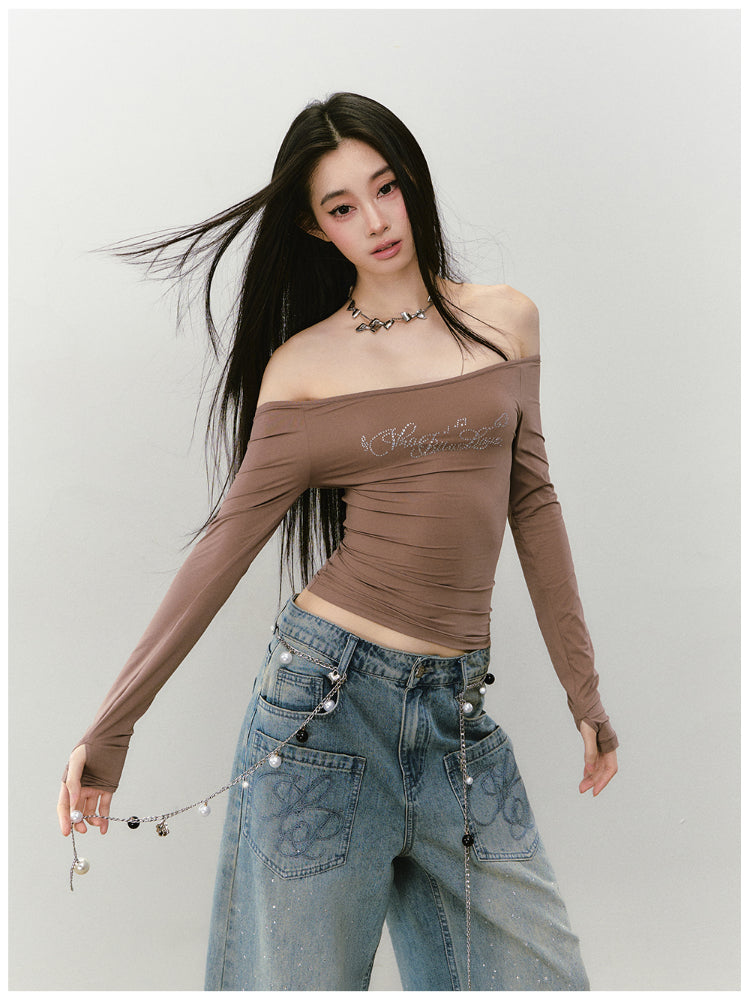 One-shoulder Skin-friendly Top - CHINASQUAD