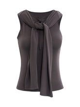 Stretch-Fit Knit Tied Tank Top - CHINASQUAD