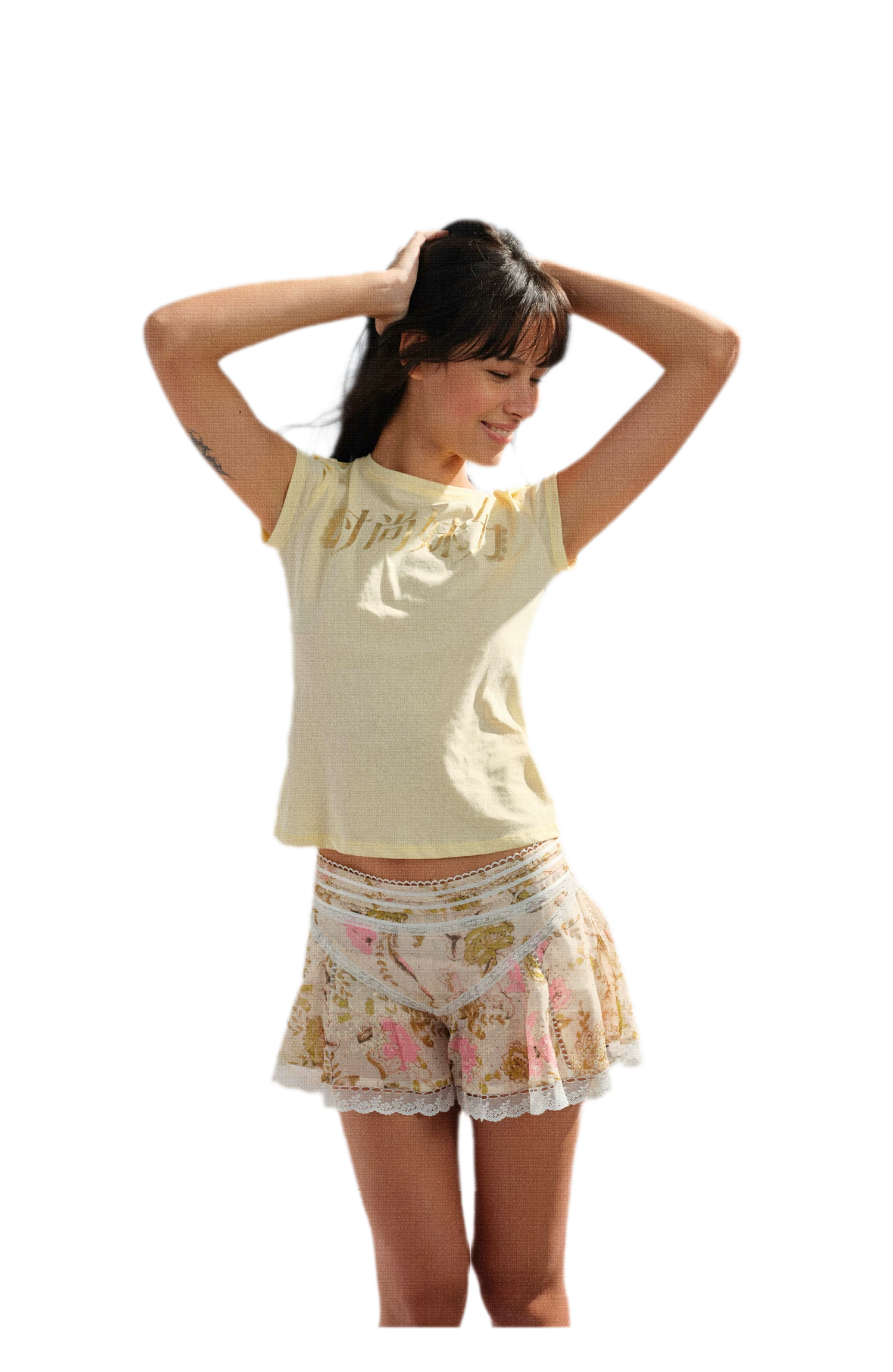 Embroidered Floral Lace Shorts