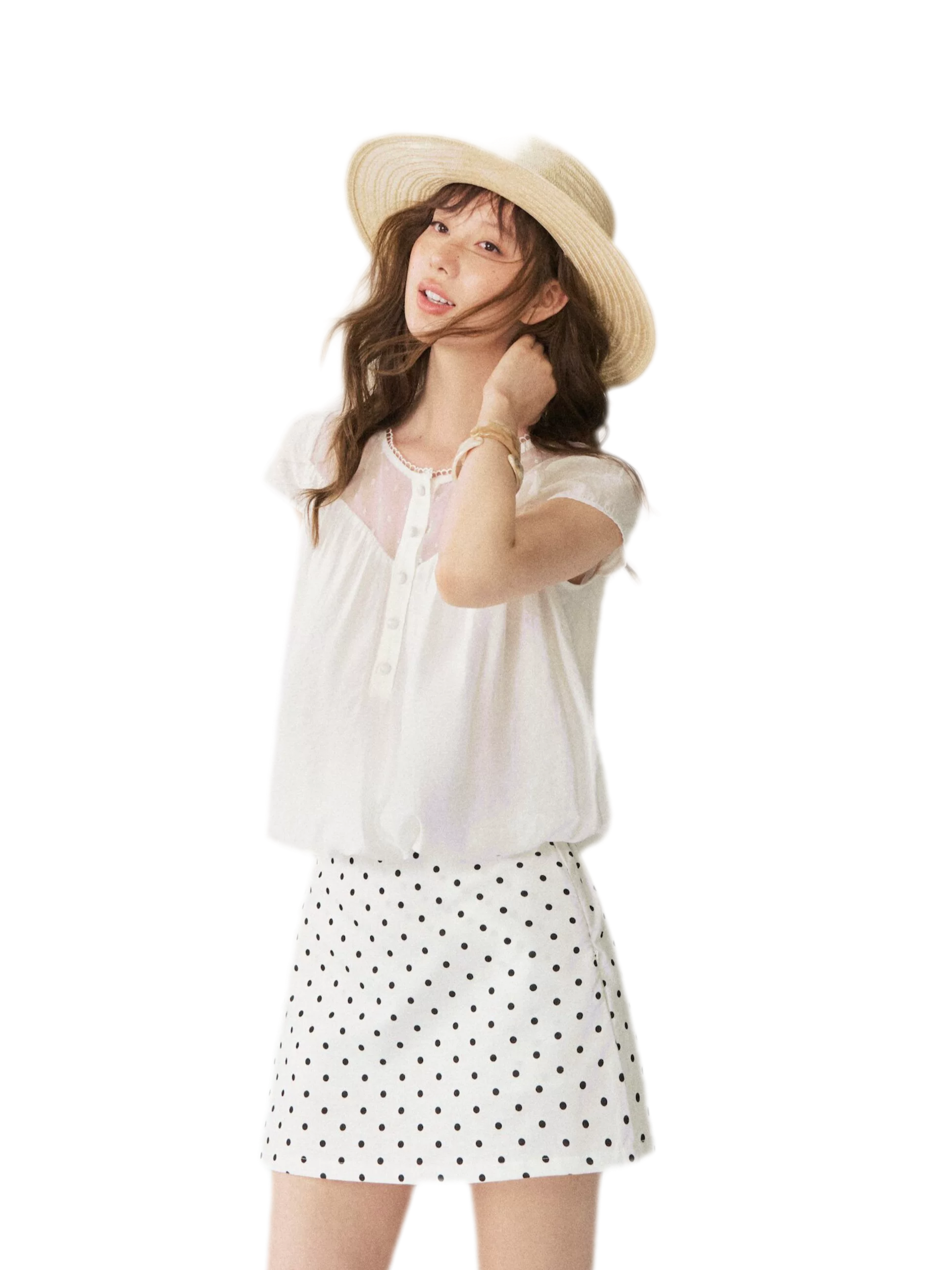 French Puff Short Blouse