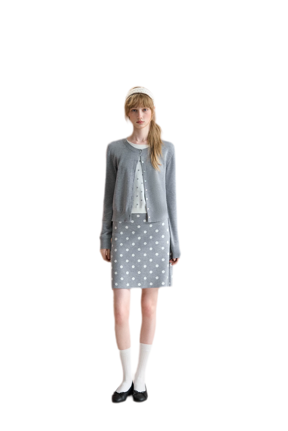 Vintage Polka Dot Knit Set
