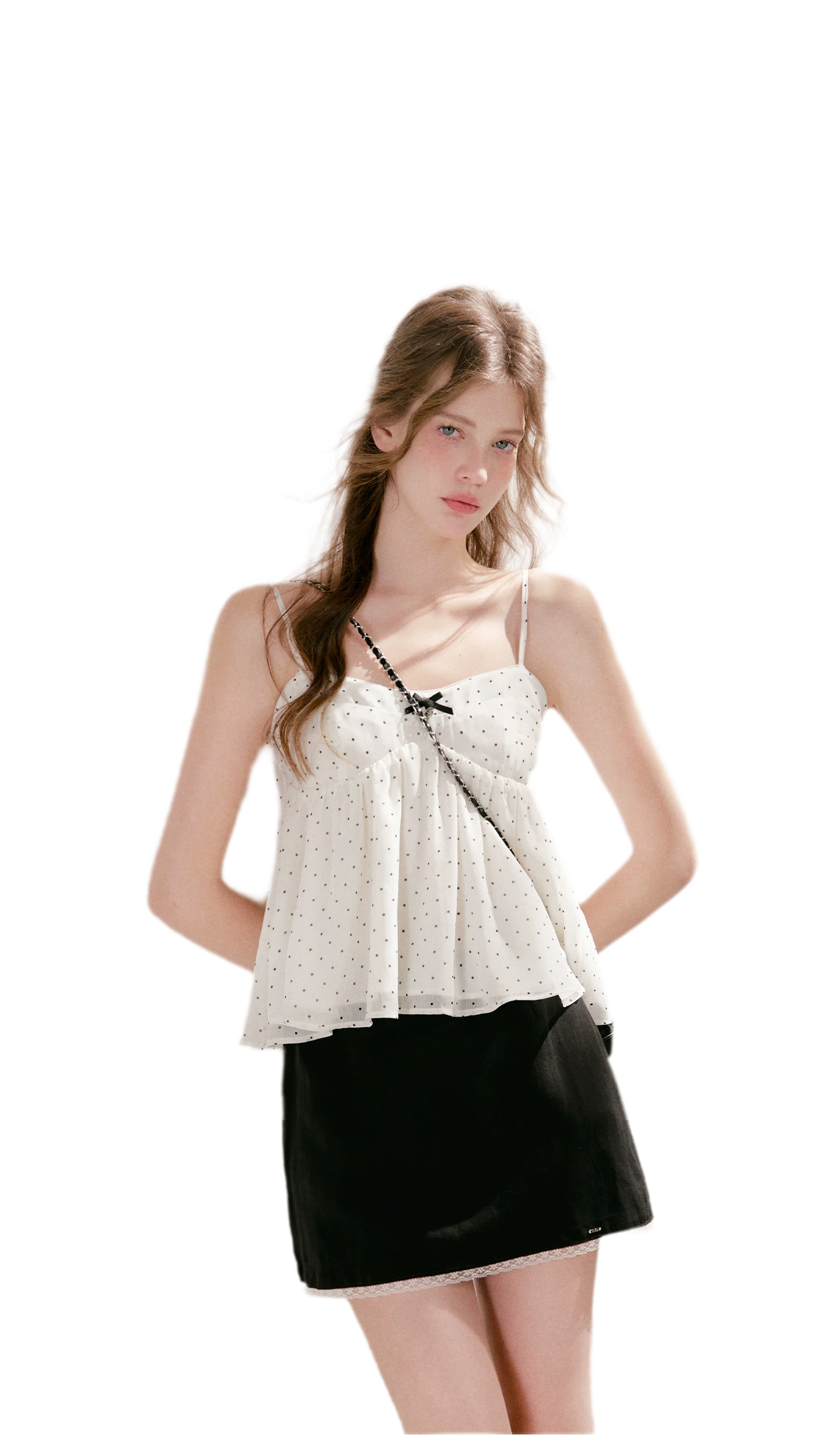 Polka Dot Ruffle Cami