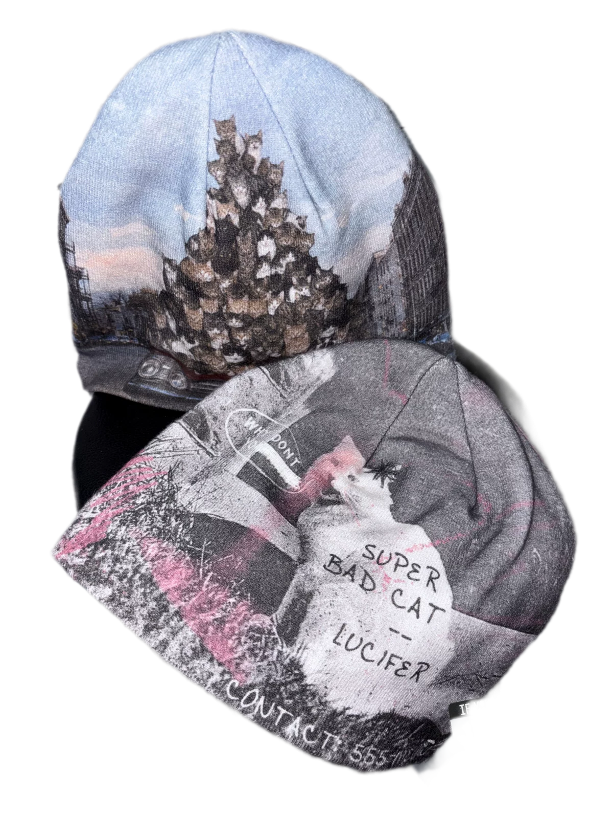 Retro Graphic Knit Beanie