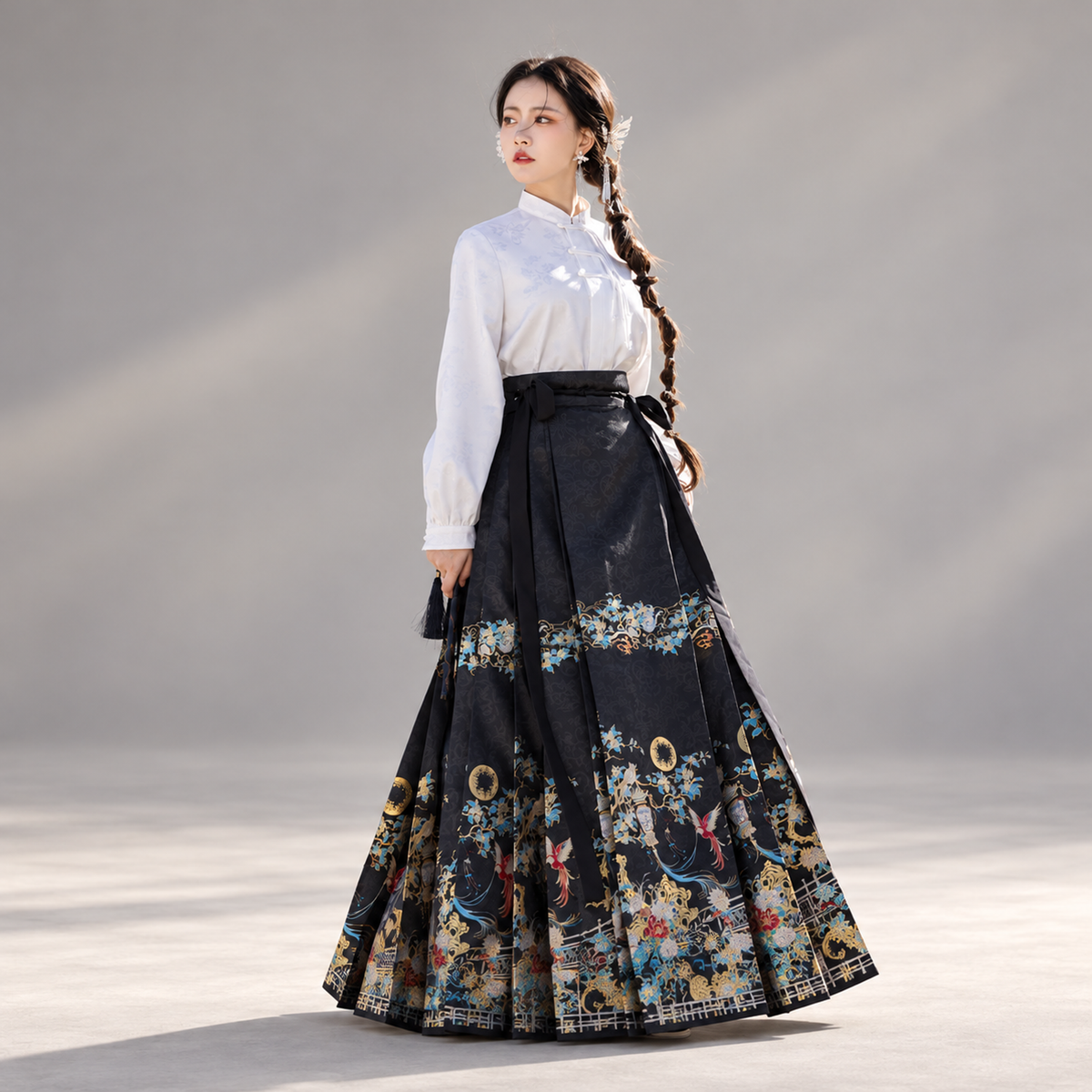 庭院深 Deep Courtyard Brocade Mamian Skirt