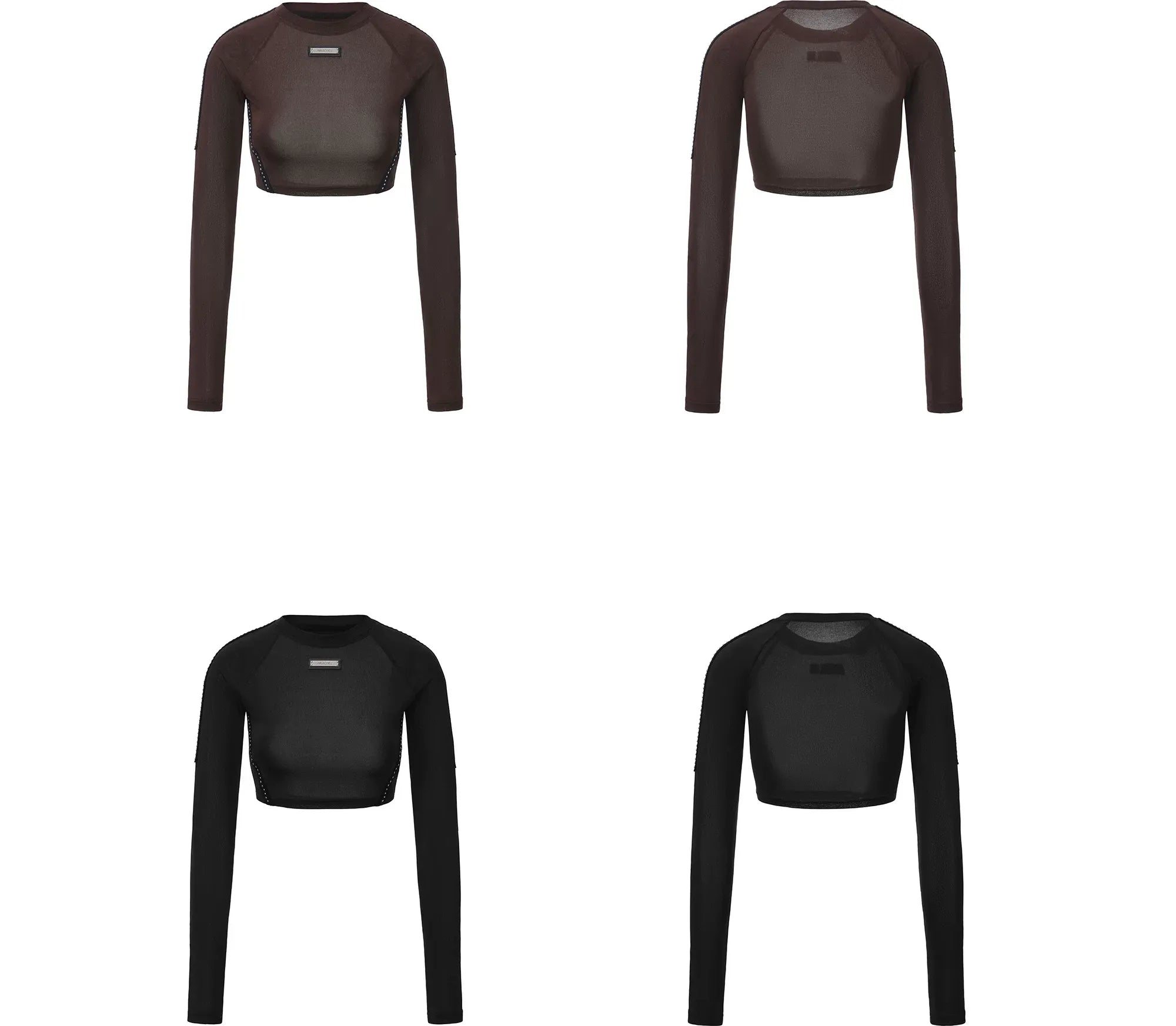 Rivet Cropped Raglan T-Shirt