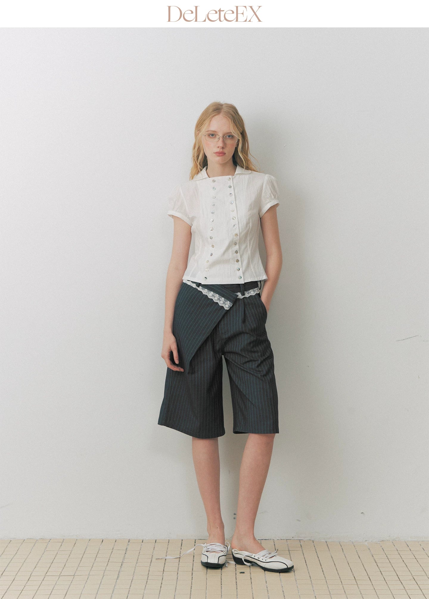 Grey Stripe Tailored Pants