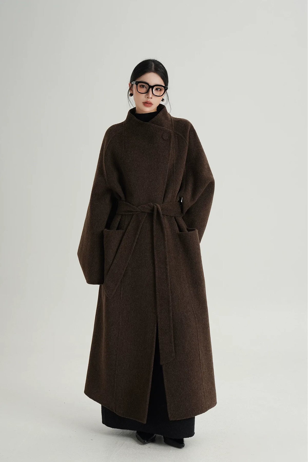Hand-Sewn Belted Wool Coat