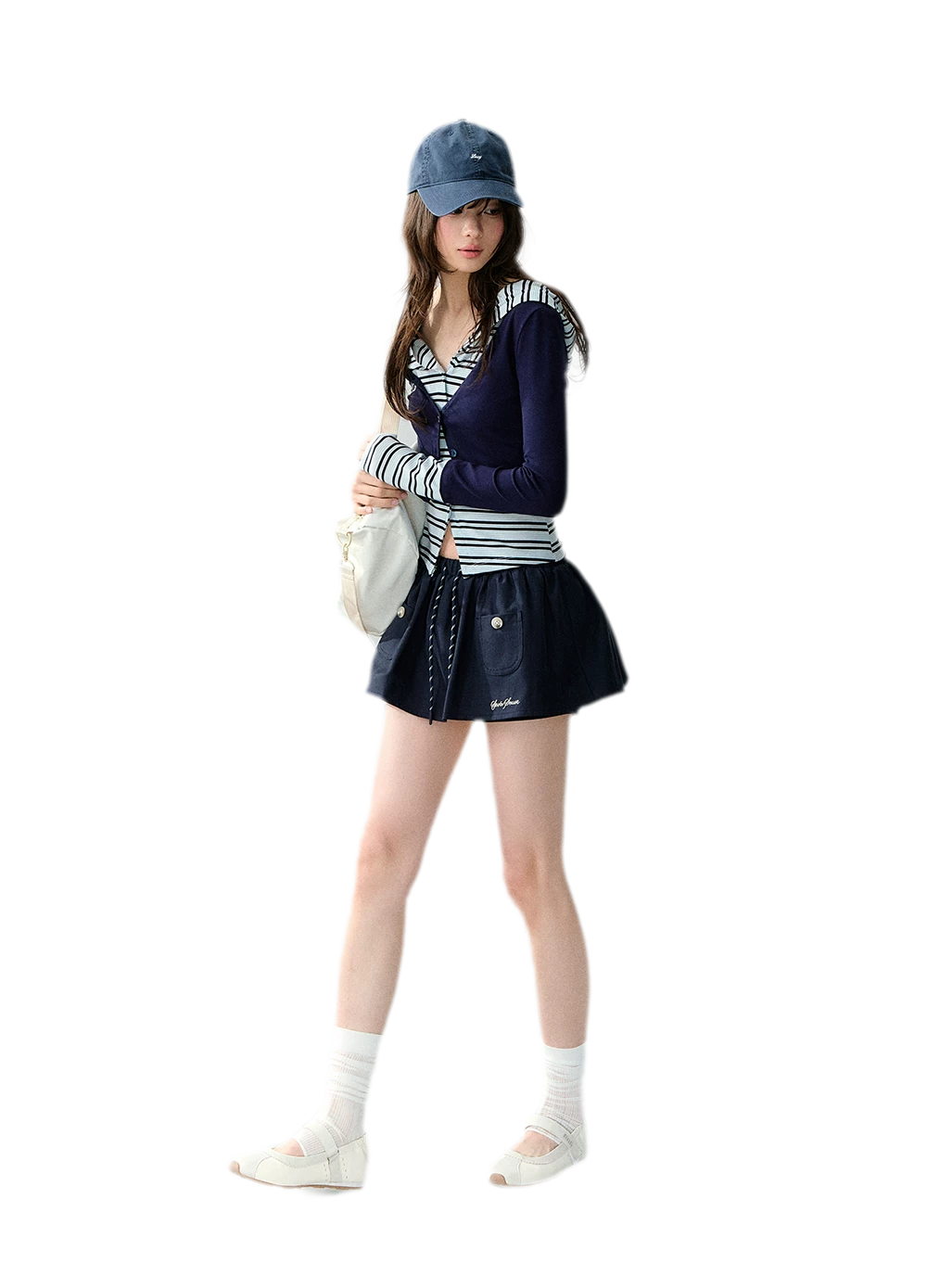 Cotton Lyocell Pocket Skirt