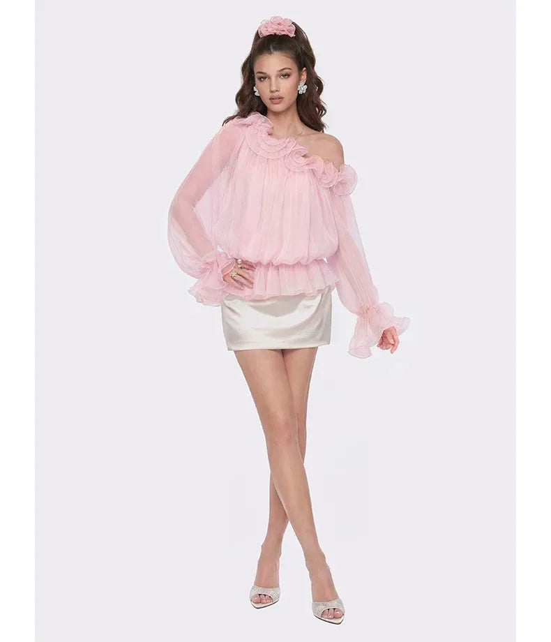 Ruffled Off-Shoulder Set