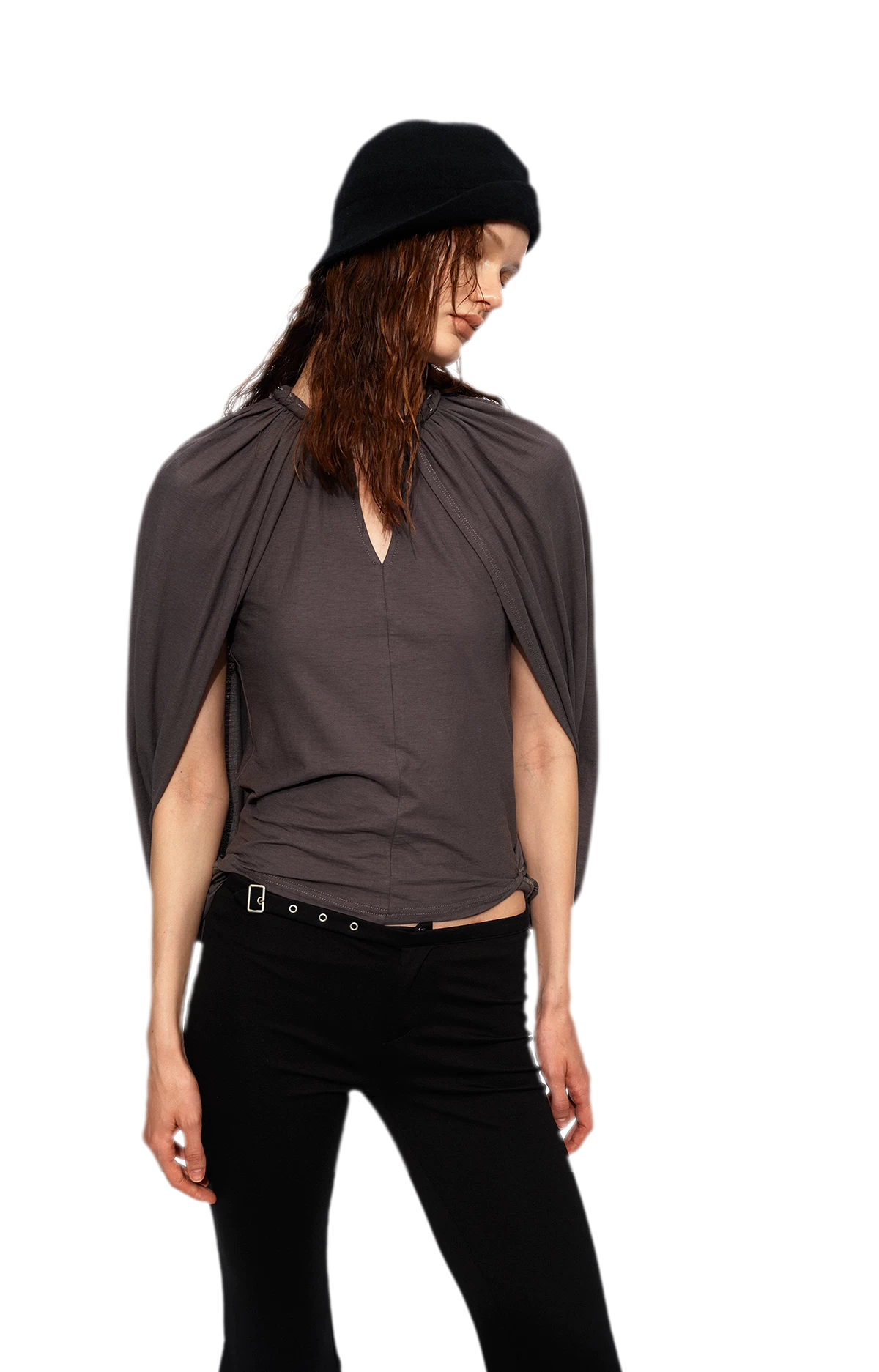 Cotton Cape Sleeve Top