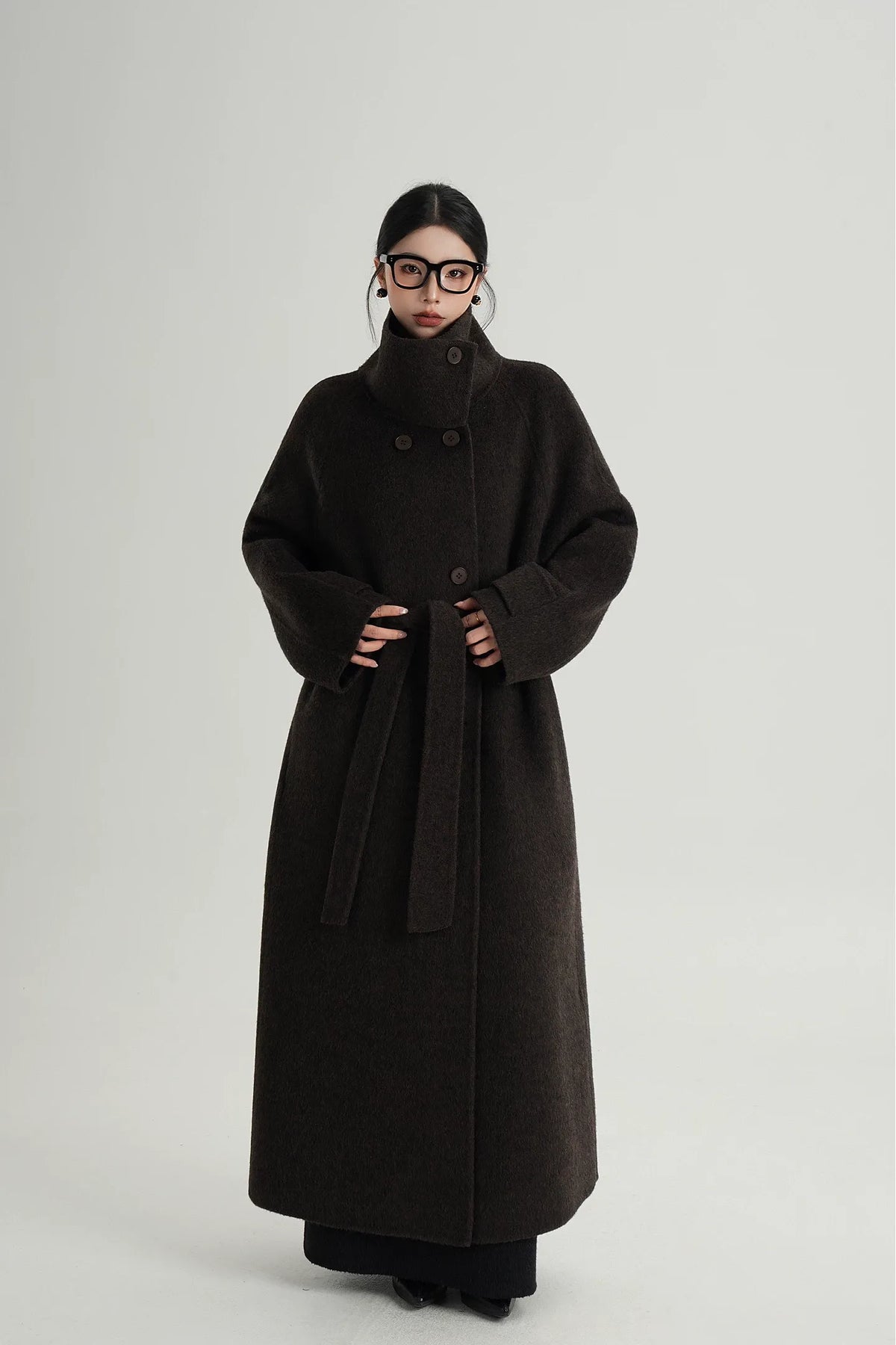 Hand-Sewn Longline Wool Coat